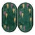 Beautiful Green Background Floral Pattern Pair of Antique Chinese Art Deco Rugs For Sale