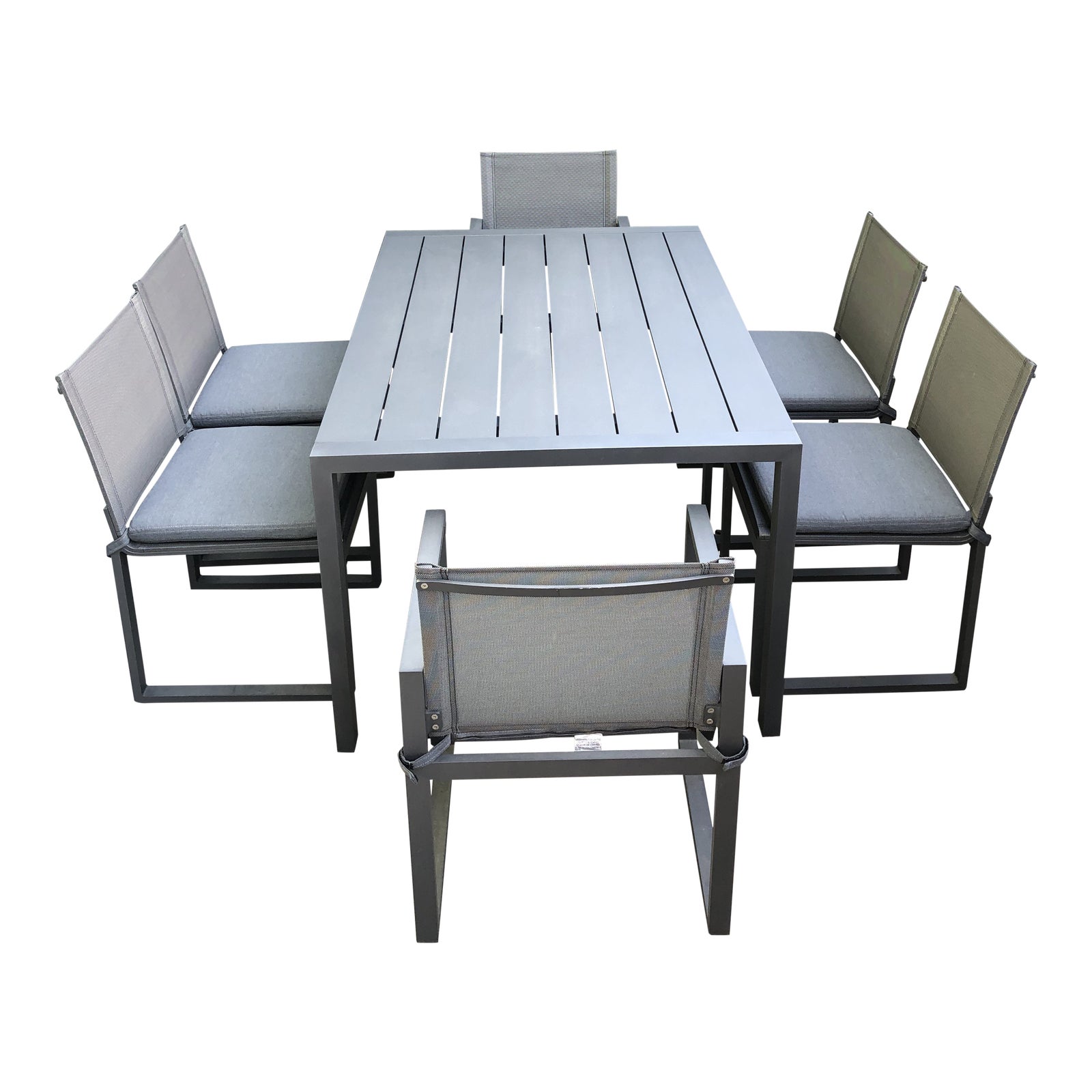 Restoration Hardware Aegean Aluminum Dining Set Chairish