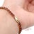 Vintage 14k 585 Solid Yellow Gold Red Garnet Marquise Cut Tennis Bracelet For Sale - Image 11 of 13