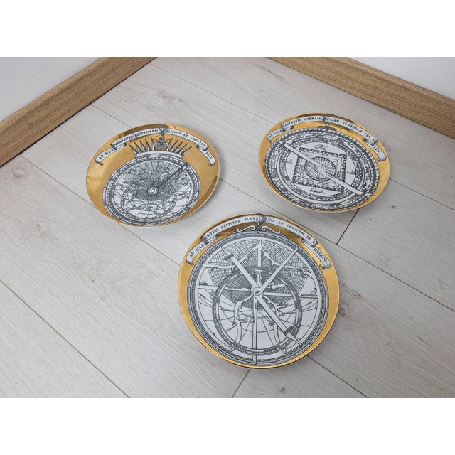 Astrolabio Series Plate in Silk-Screened White Porcelain by Piero Fornasetti, 1960s For Sale - Image 12 of 18