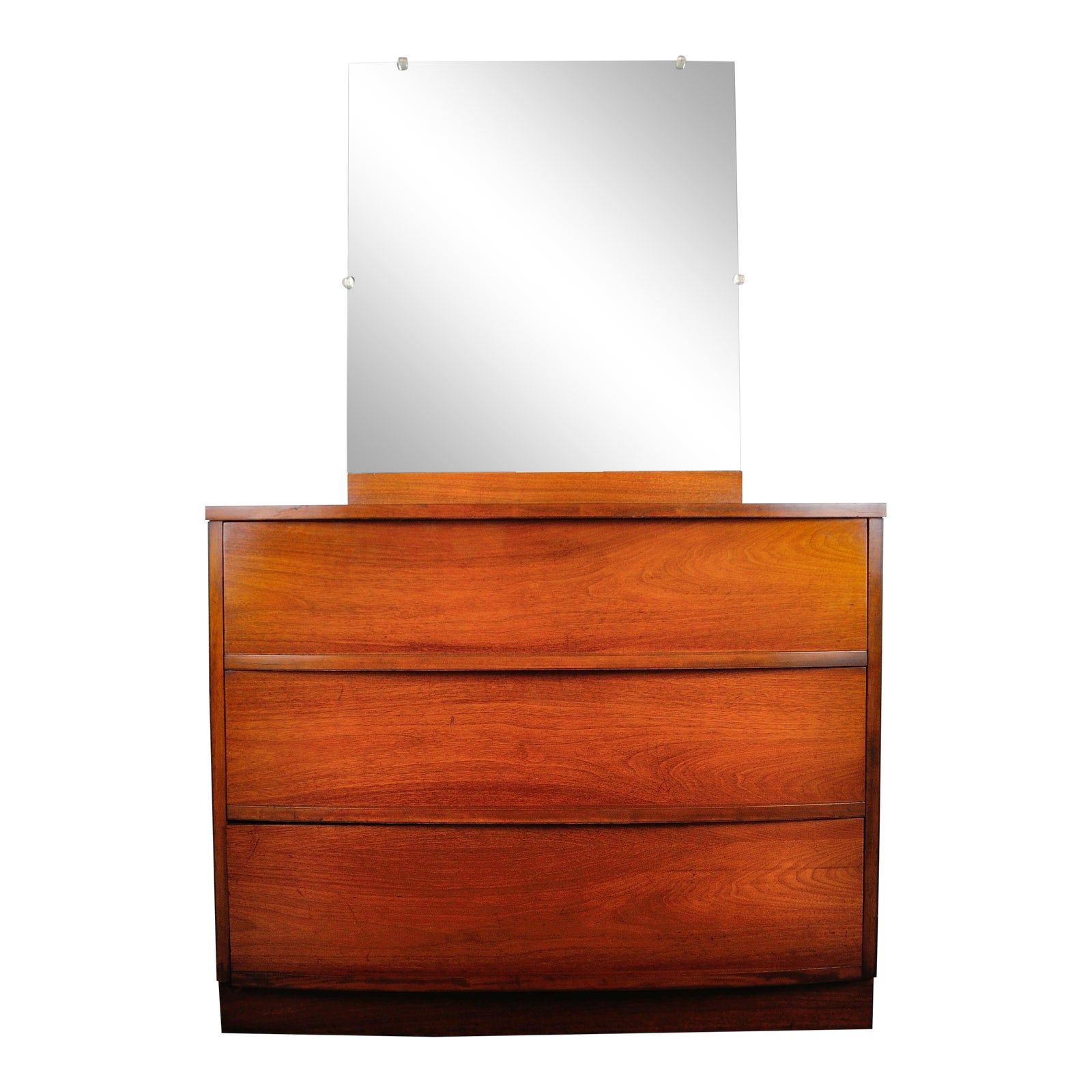 Mid Century Modern Walnut Vanity Dresser Chairish