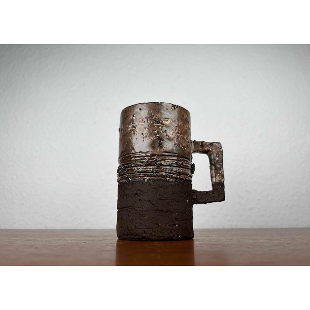 Mid-Century Modern Danish Studio Pottery Mug Vase by Robert Rob Bentsen, 1960s For Sale - Image 11 of 17