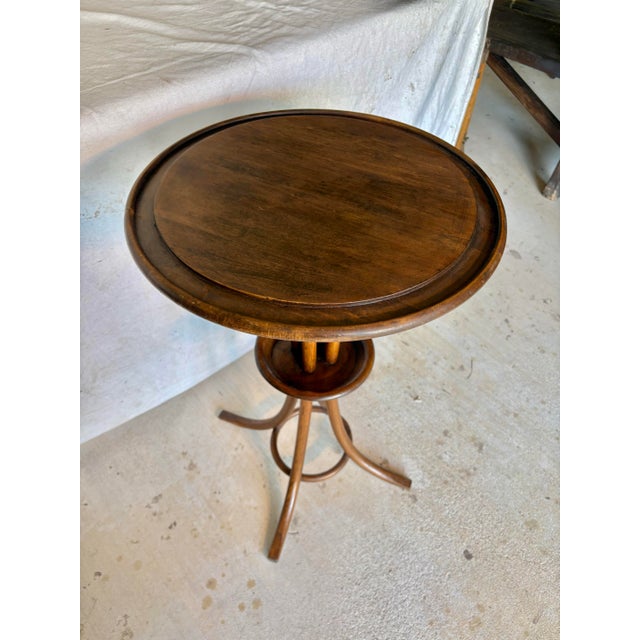Early 20th Century French Thonet Style Bentwood Side Table For Sale - Image 11 of 12