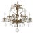 Antique 6 Light Svelte Sparkling Splendid Brass Cut Lead Crystal Chandelier ~ ~ Rewired ~ Restored ~ Rejuvenated ~ Ready to Hang ~ For Sale