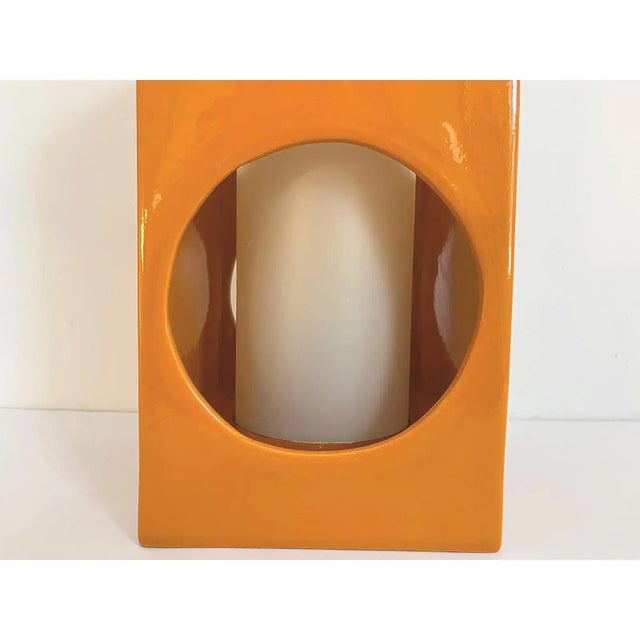 Mid 20th Century Midcentury Ceramic Cutouts Accent Lamp For Sale - Image 5 of 18