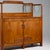 Antique Art Nouveau Style Oak & Mahogany Sideboard With Mirrored Backdrop For Sale - Image 4 of 8