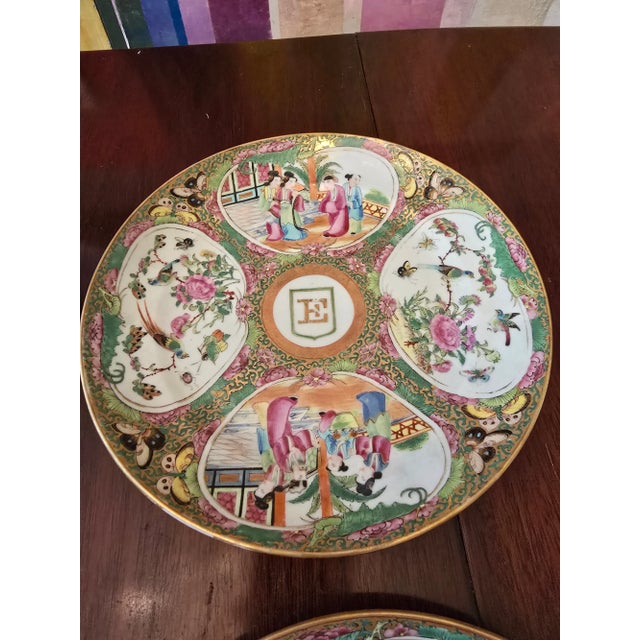 Antique Chinese Porcelain 200 Years Old Set of Plates For Sale In Boston - Image 6 of 8