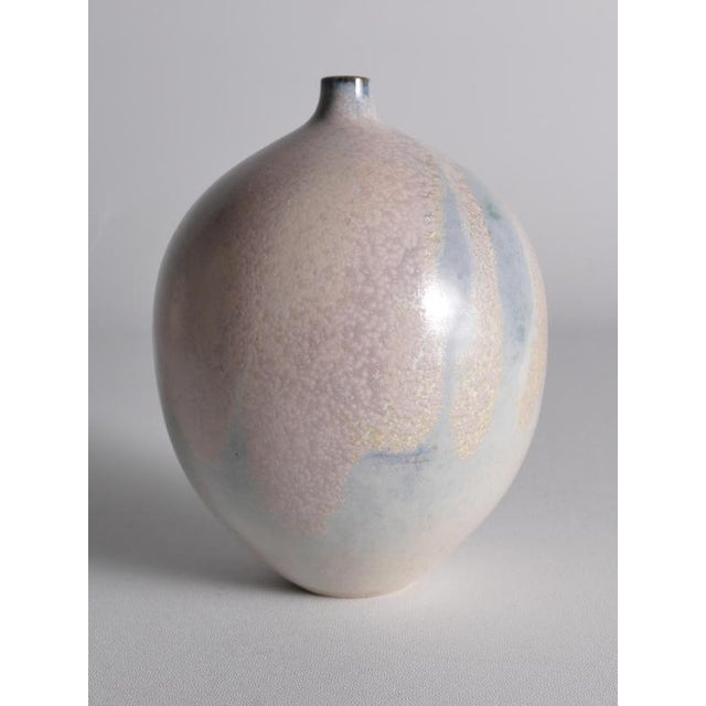 Blue Late 20th Century Scandinavian Modern Studio Stoneware Vase from Bo Scullman For Sale - Image 8 of 18
