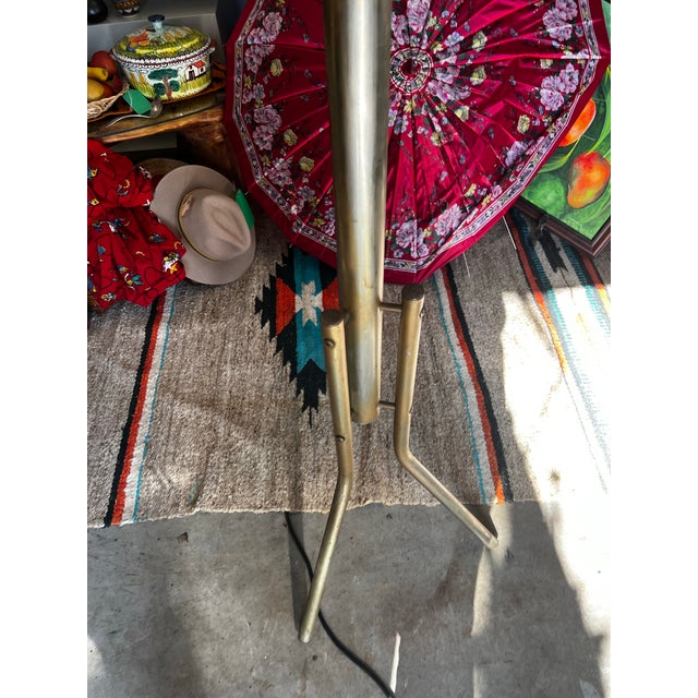 Mid-Century Modern 1970s Simple Brass Coat Rack For Sale - Image 3 of 4