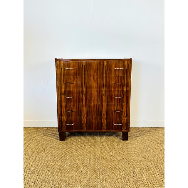 A beautiful vintage chest of drawers in scandinavian style, dating from the 1960s-70s. it is distinguished by its superb...