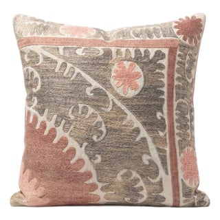 Uzbek Suzani Pillow Cover 22'' X 24'' For Sale