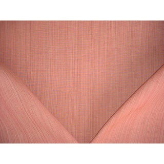 Cowtan and Tout 10966-56 Jaspe in Coral - Woven Linen / Cotton Strie Plains Drapery Upholstery Fabric- 5-7/8 Yards For Sale
