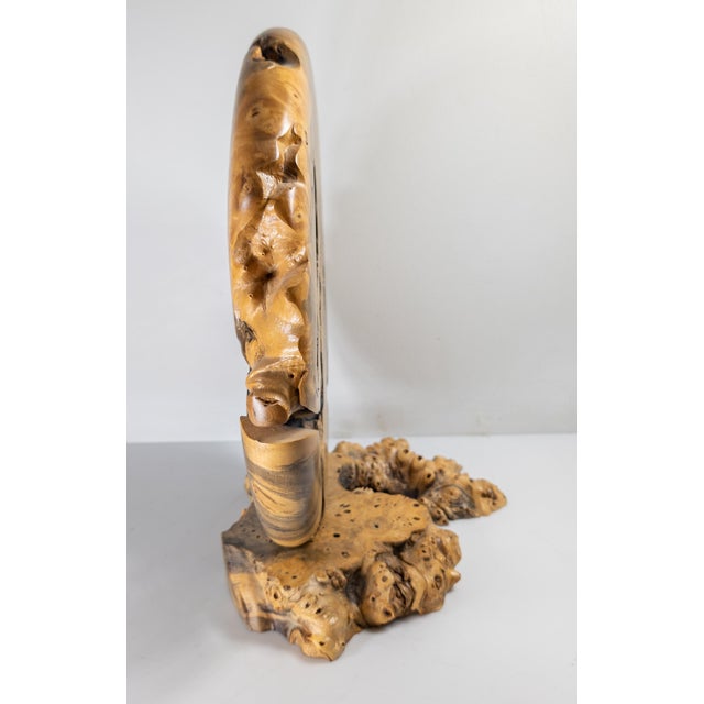 21st Century Modernist Contemporary Carved Burl Wood Vase by Warren Vienneau For Sale In New York - Image 6 of 13