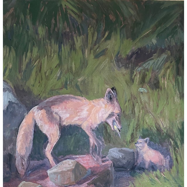 Watching fox bring a bird to the Kits at the den, knew I had to capture the lush grasses and shadows streaming to show the...