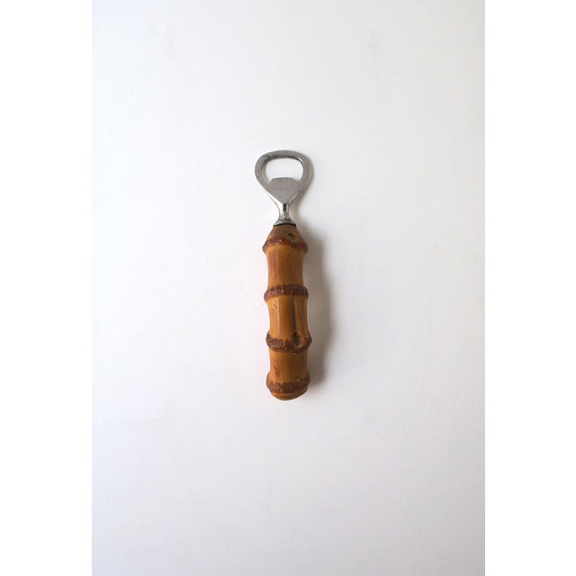 Sheffield Sheffield Bottle Opener With Bamboo Handle British Campaign Design Gucci Style For Sale - Image 4 of 10