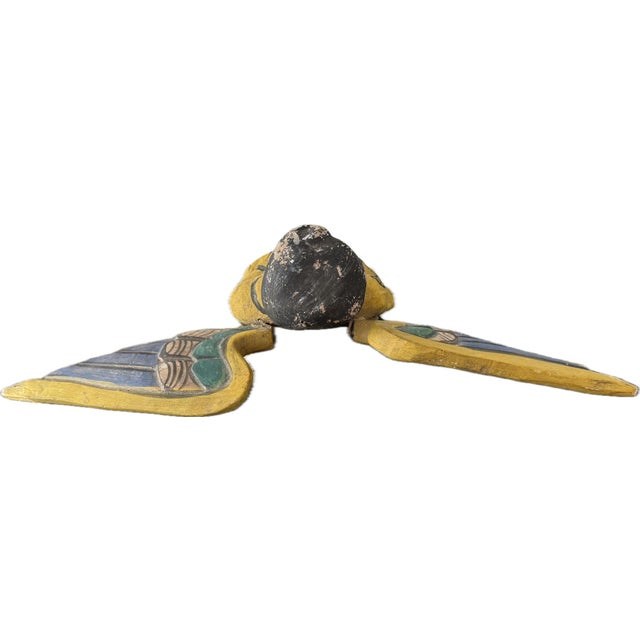 Wood Vintage Spanish Colonial Style Mexican Nashua Artisan Hand Carved Wood Angel For Sale - Image 7 of 7