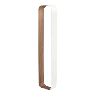 Pablo Designs Contour Floor Lamp Walnut and White For Sale