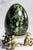 Wonderful Antique Polished Stone Specimen Eggs on Monkey Stands Grand Tour Mineral Collection Pair Home Decor For Sale - Image 4 of 16