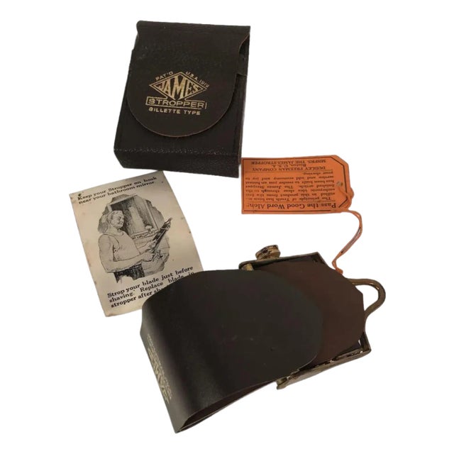 Vintage Barbershop Collectible 1919 James Stropper In Original Case Never Used For Sale