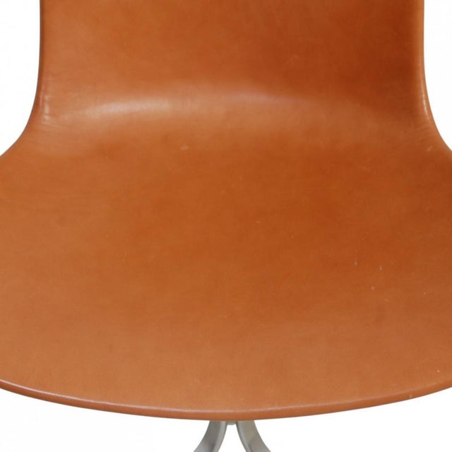 PK9 Chairs in Walnut and Leather by Poul Kjærholm, 2016, Set of 6 For Sale - Image 4 of 18