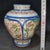 Blue 1950s Wucai Porcelain Jar, Chinese Open Window Figural & Phoenix Scene Pot For Sale - Image 8 of 8
