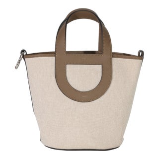 Toile H Swift Ecru Beige De Weimar In-The-Loop 18 PHW For Sale