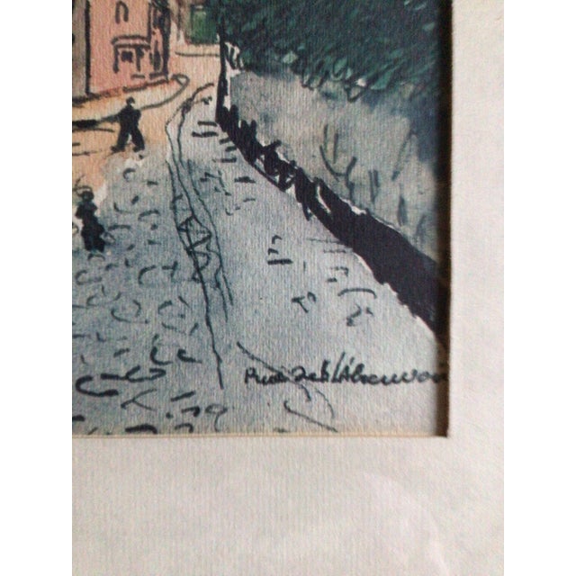 Vintage Framed Parisian Street Scenes Prints by French Post-Impressionist Painter Élisée Maclet - Set of 3 For Sale In Sacramento - Image 6 of 12