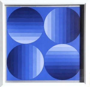 Symphony in Blue, Victor Vasarely Screen Print