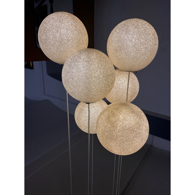 Mid-Century Cascade Lamp in Teak & Granulate Balls, 1970s For Sale - Image 6 of 11