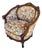 Antique French Regency Rams Heads Walnut Club Lounge Chair For Sale