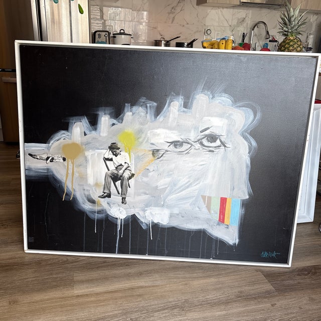 This piece is simply striking and beautifully executed it’s signed and dated 2012 the artist has used several medium...