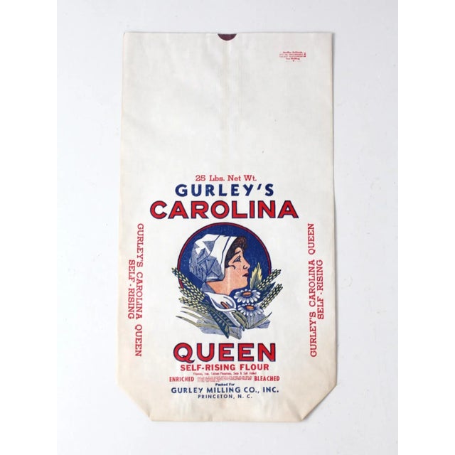 Farmhouse Vintage Gurley's Carolina Queen Paper Flour Bag For Sale - Image 3 of 6
