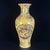 Monumental Vintage Chinese Yellow Ground Famille Rose "Dragon & Phoenix" Vase For Sale - Image 9 of 10