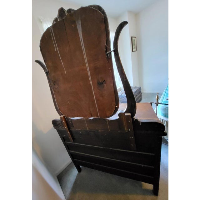 Antique Tiger Oak Dresser With Vanity Mirror For Sale In Philadelphia - Image 6 of 8