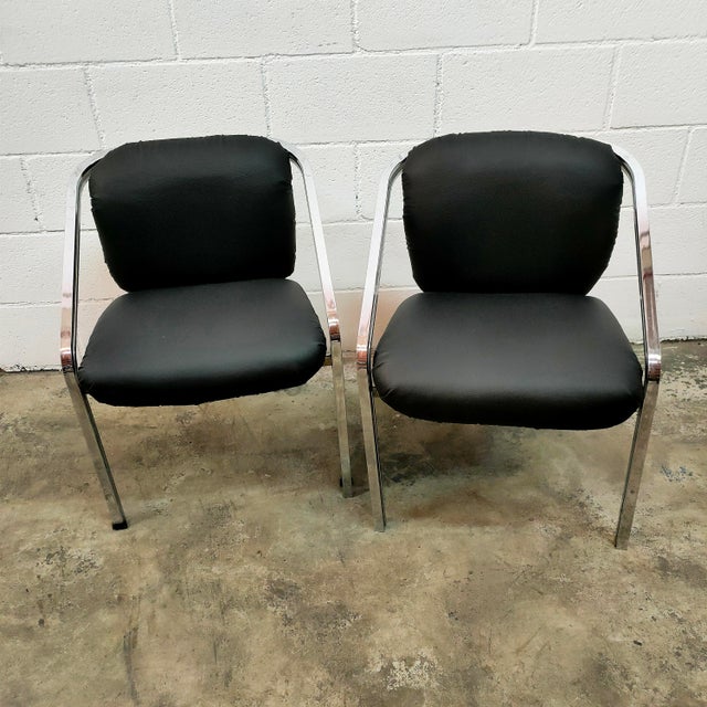 Black Vintage Leather Armchair from Girgi, Italy, 1970 For Sale - Image 8 of 10