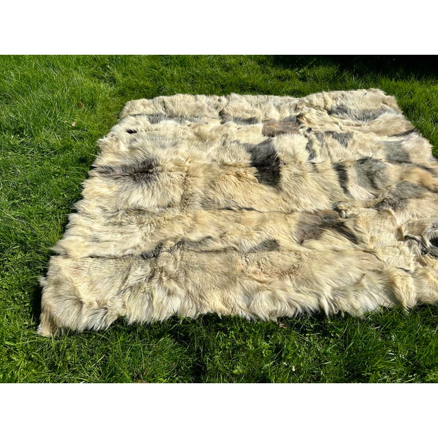 Superb CASHMERE goat hair patchwork rug, from the Mongolian steppes, dating from the 70s. This rug is in perfect original...
