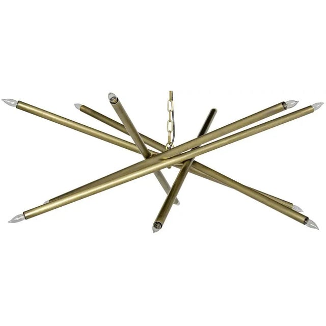 Mid-Century Modern NOIR Ikram Chandelier, Metal with Brass Finish For Sale - Image 3 of 6