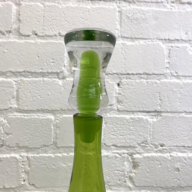 Vintage Jp Myers Hand Blown Art Glass, Blenko Decanter For Sale In San Francisco - Image 6 of 7
