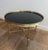 Neoclassical 1940s Round brass coffee table with black lacquered glass top Attributed to Maison Jansen For Sale - Image 3 of 12