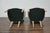 Pair of French Midcentury Armchairs with Linen Upholstery, Curved Tapered Legs For Sale - Image 12 of 12