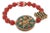 Sacred OM Carnelian & Tibetan Mantra Beaded Bracelet For Sale