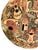 Late 20th Century Tanzanian Spirits on a Painted and Carved Circular Wood Relief, Signed by George Lilanga For Sale - Image 5 of 9