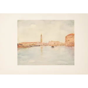 1912 Mortimer Menpes "St. Mark's Basin", Original Full-Color Print of Venice