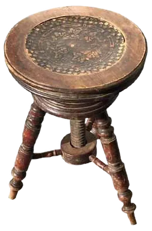 Vintage Piano Stool, 1940s