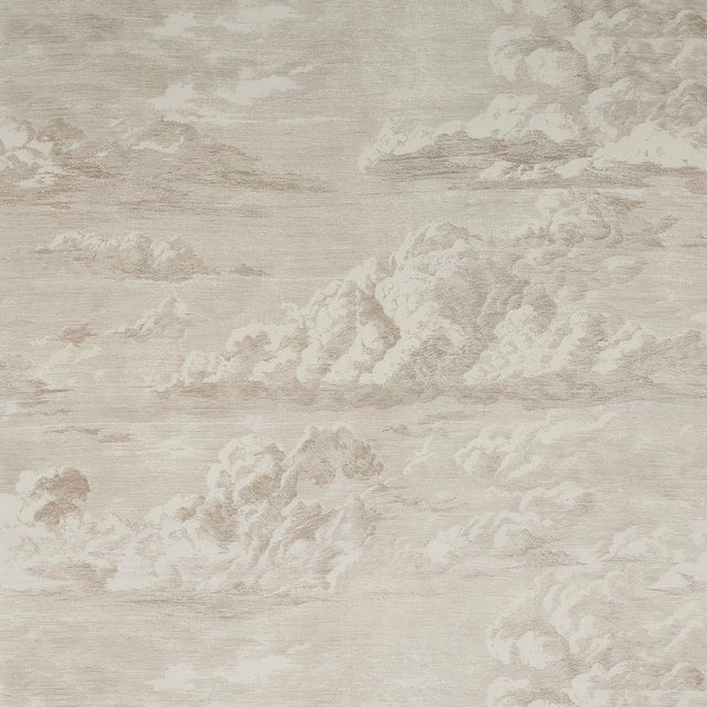Schumacher Sample- Schumacher Cloud Toile Fabric in Champagne For Sale - Image 4 of 4