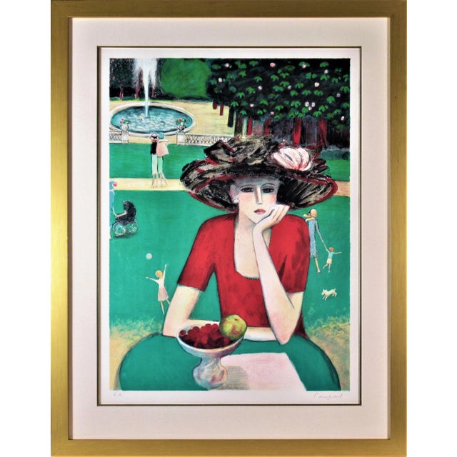 Jean-Pierre Cassigneul, "La Douceur du Printemps" Large color lithograph, 1991 For Sale