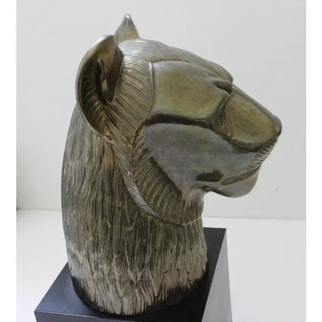 Chapman Manufacturing Company Egyptian Revival Cat Tutenkamen Sculpture by Chapman For Sale - Image 4 of 12
