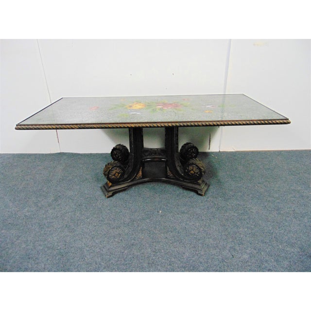 Wood Italian Egolmise Carved Coffee Table For Sale - Image 7 of 7