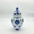 Handmade Ceramic Lidded Jar (20cm) Blue and Turquoise Floral Ginger Vase Kupecik For Sale - Image 6 of 8