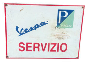 Vintage Piaggio Vespa Sign, 1960s